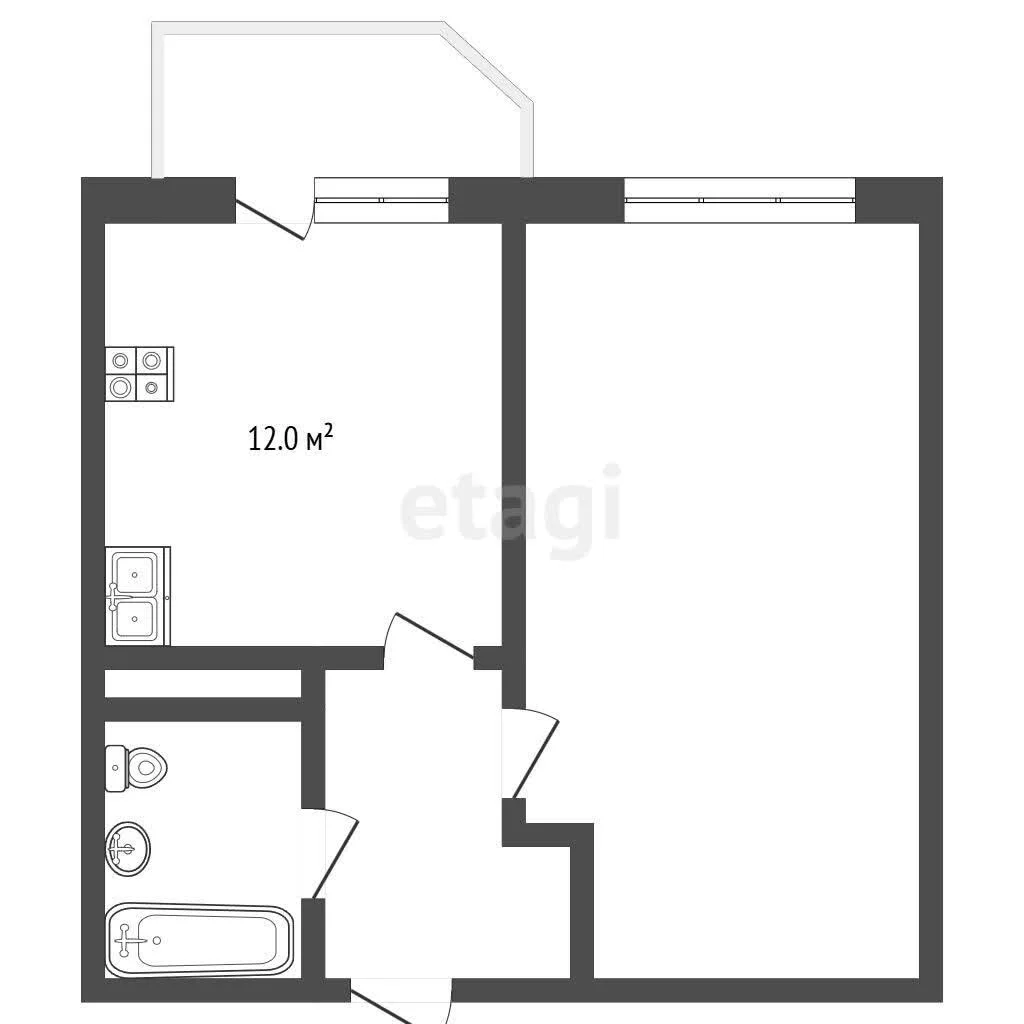 1-к квартира, 36.1м² (улица Гагарина, 6/6) - миниатюра 27