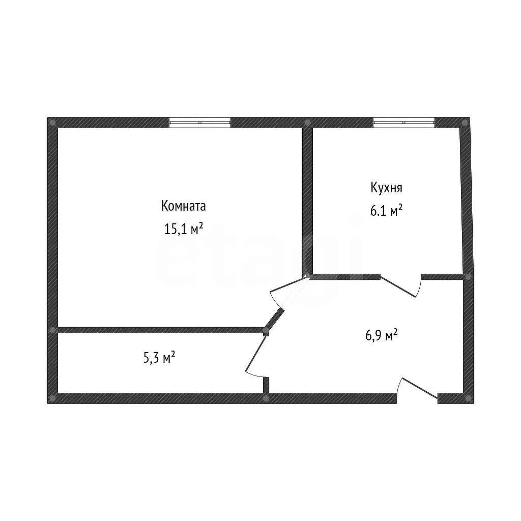 1-к квартира, 33.4м² (Южная улица, 606,640) - миниатюра 13