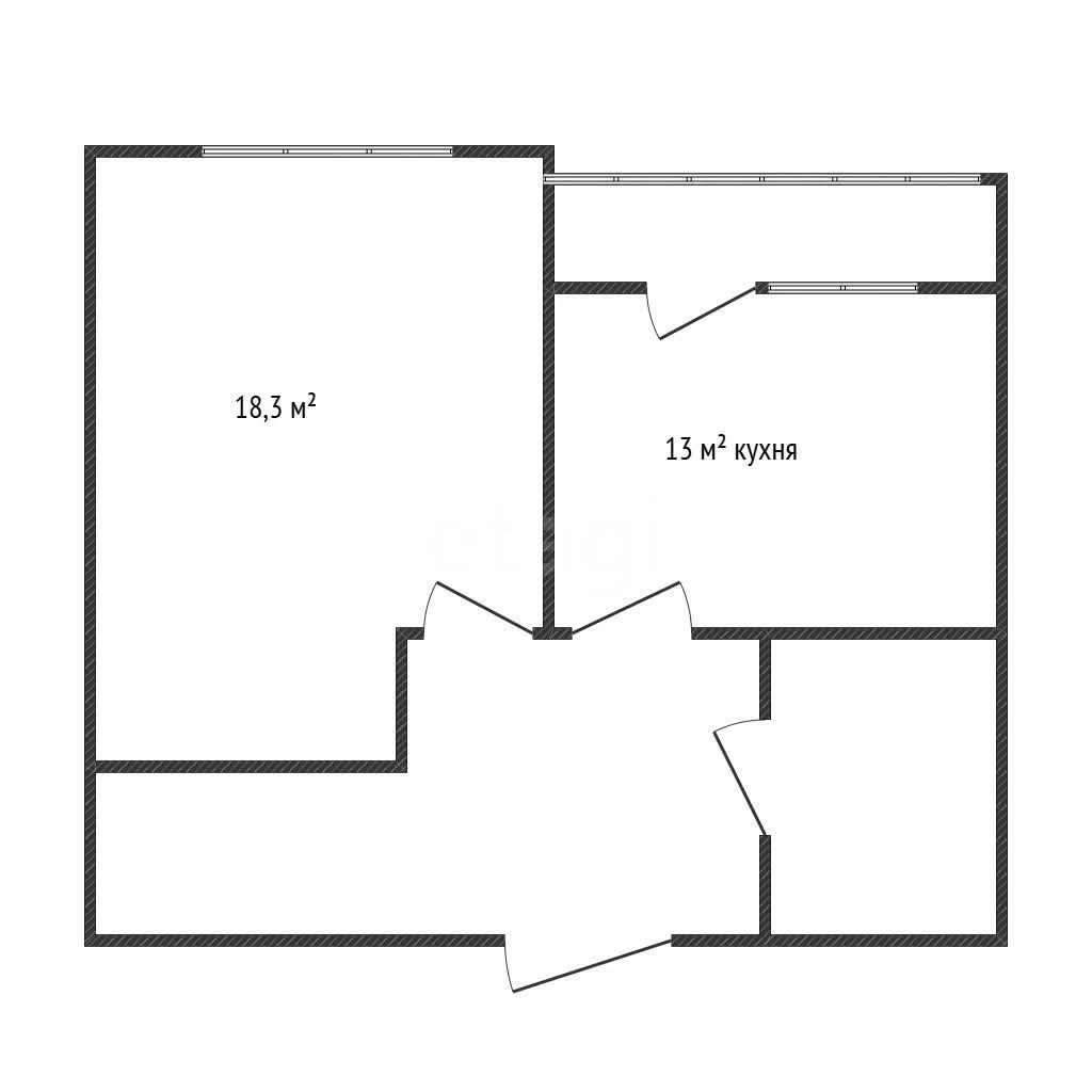 1-к квартира, 43.1м² (Ростовское шоссе, 30/6) - миниатюра 18
