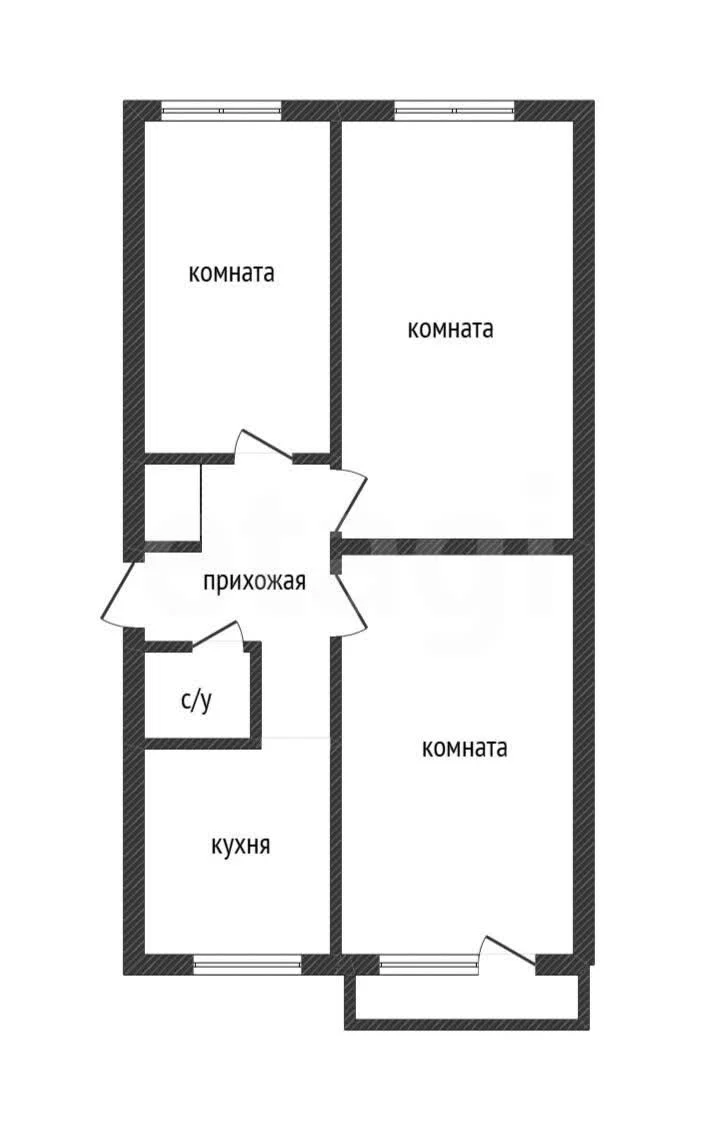 3-к квартира, 61.8м² (Старокубанская улица, 117) - миниатюра 20
