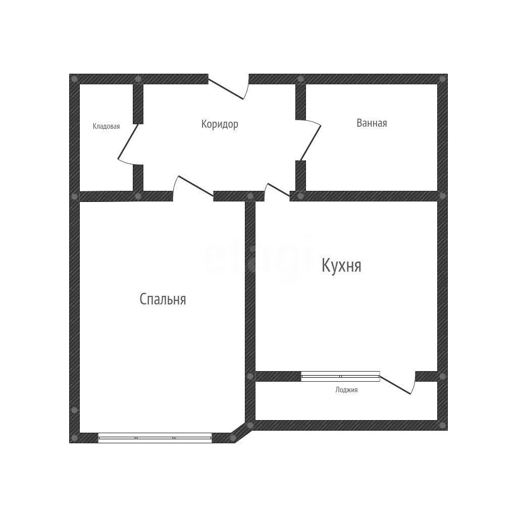 1-к квартира, 53.5м² (улица Циолковского, 5) - миниатюра 20