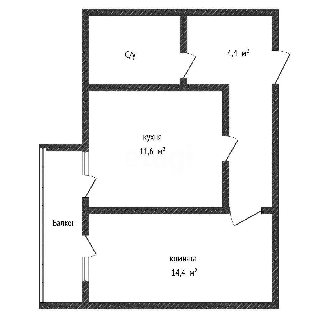 1-к квартира, 39.9м² (улица Героя Пешкова, 14к3) - миниатюра 7