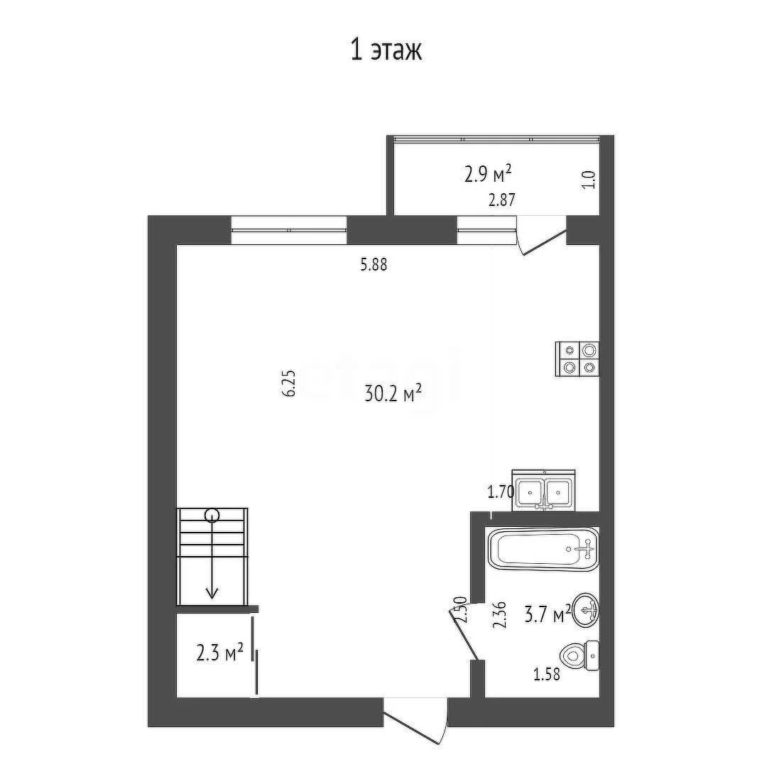 2-к квартира, 73.2м² (улица Кирова, 206/1) - миниатюра 15