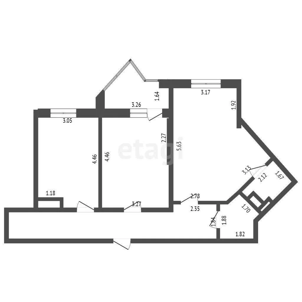 2-к квартира, 71.5м² (улица Ветеранов, 85к1) - миниатюра 16