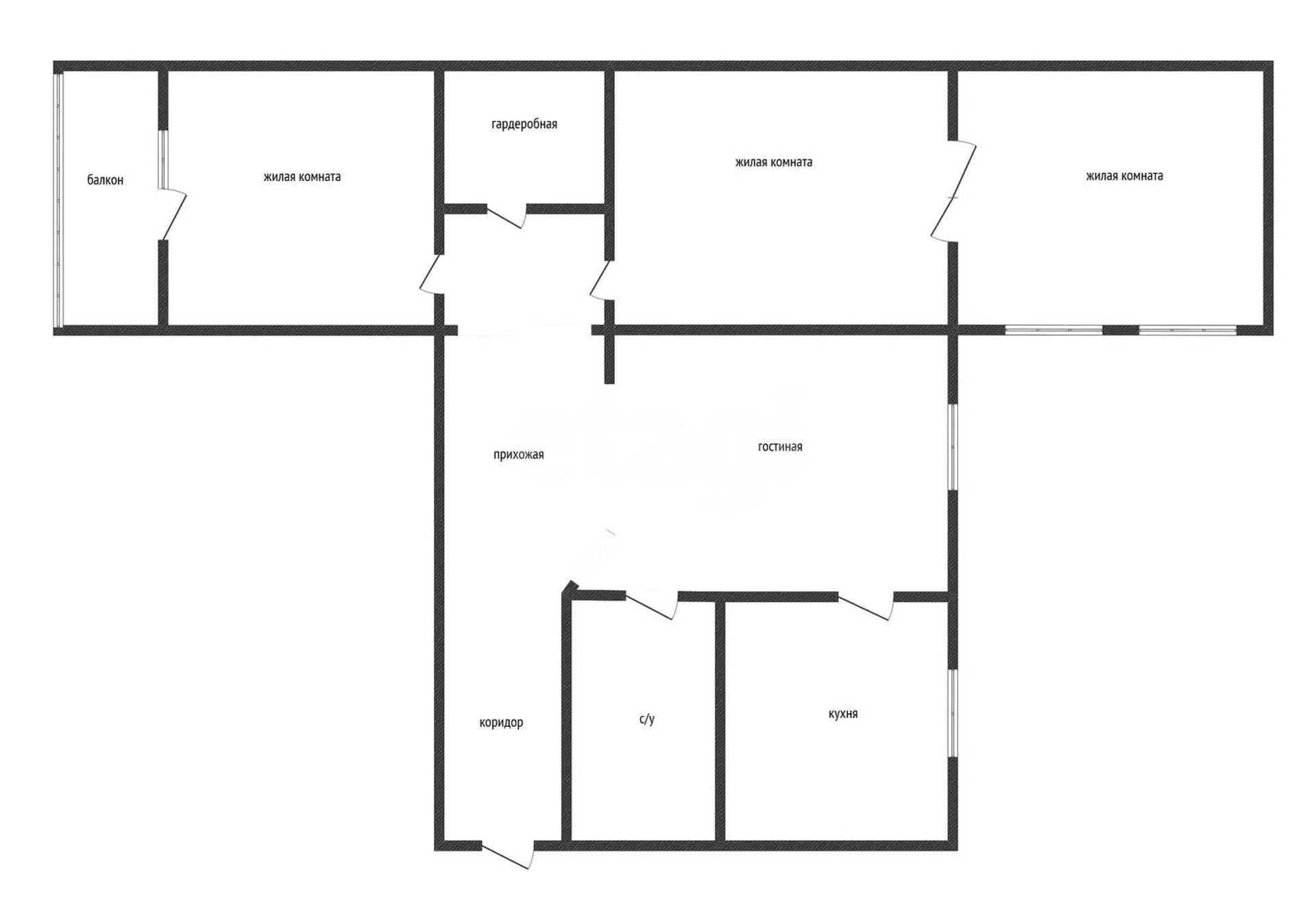 3-к квартира, 81.3м² (Платановый бульвар, 5) - миниатюра 42