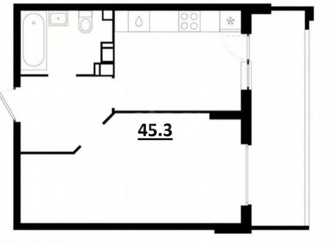 1-к квартира, 36.1м² (улица Григория Булгакова, 6) - миниатюра 10