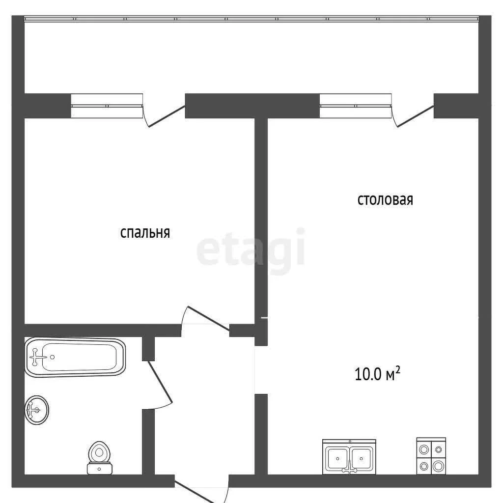 1-к квартира, 32.7м² (улица имени Героя Ростовского, 8к7) - миниатюра 9