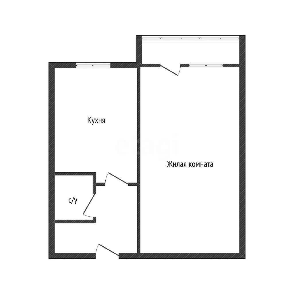 1-к квартира, 32.9м² (улица имени Дмитрия Благоева, 21/2) - миниатюра 30