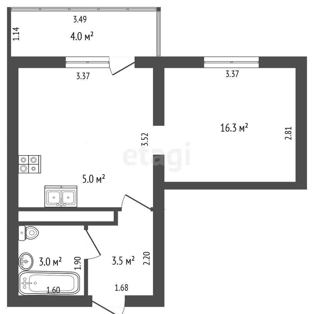 1-к квартира, 27.8м² (Душистая улица, 23) - миниатюра 27