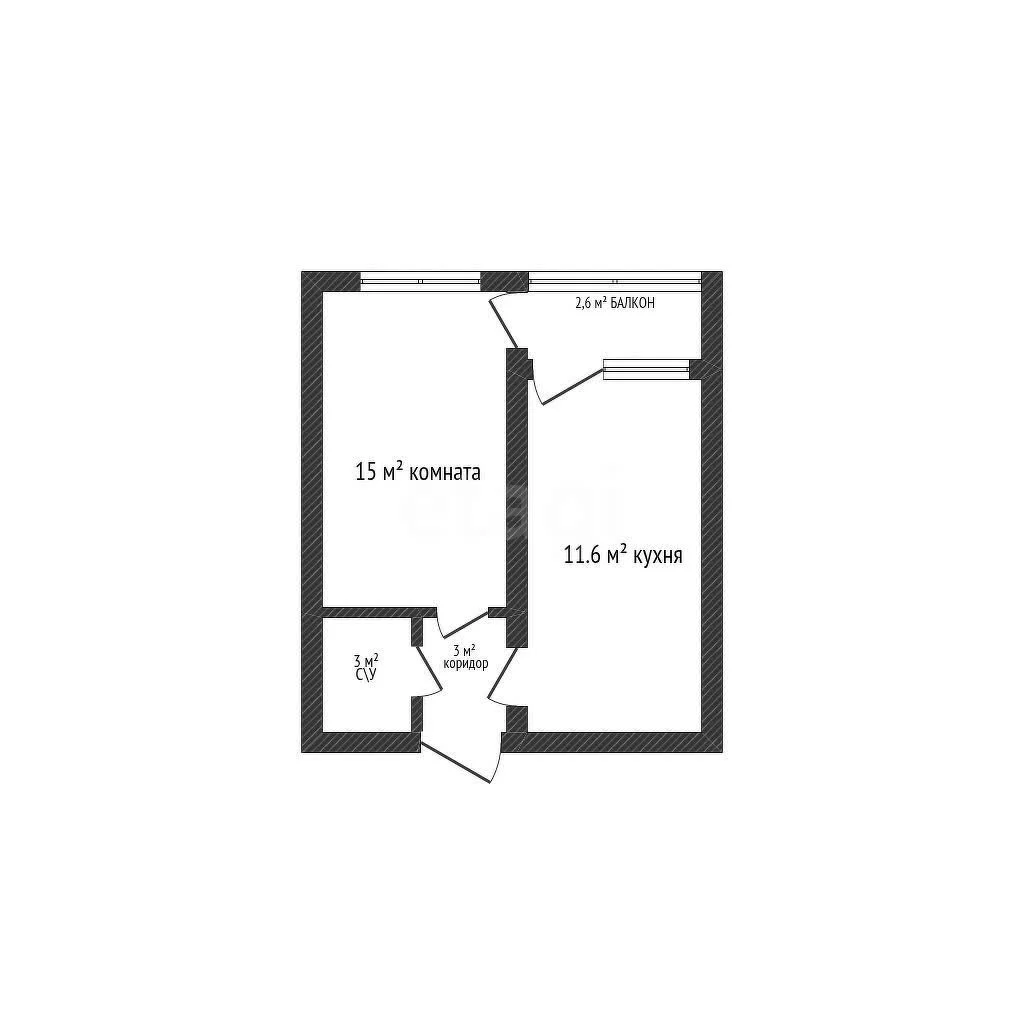 1-к квартира, 35м² (улица имени Николая Семеновича Котлярова, 32) - миниатюра 24
