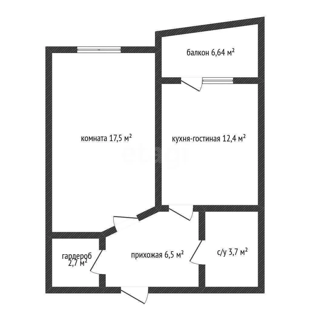 1-к квартира, 43.3м² (улица Марины Цветаевой, 3к1) - миниатюра 12