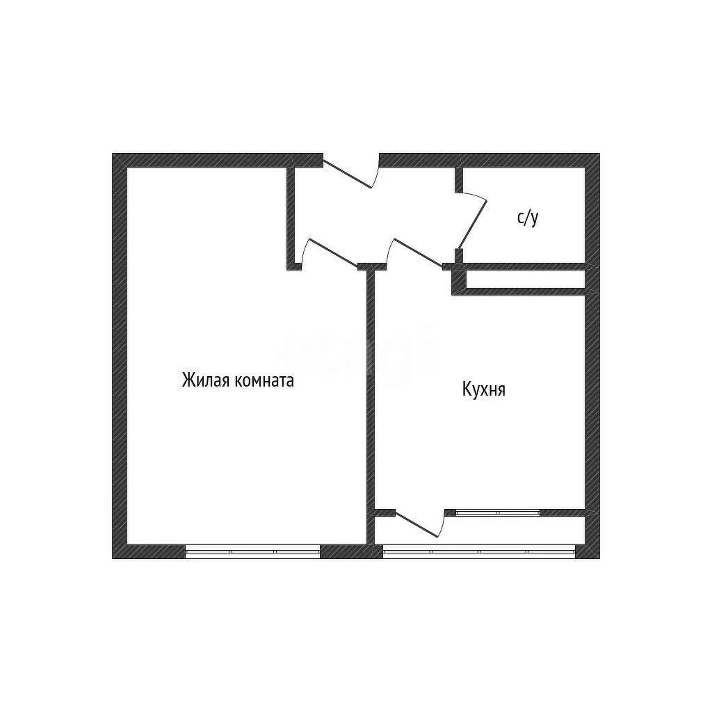 1-к квартира, 22.8м² (Заполярная улица, 39к6) - миниатюра 10