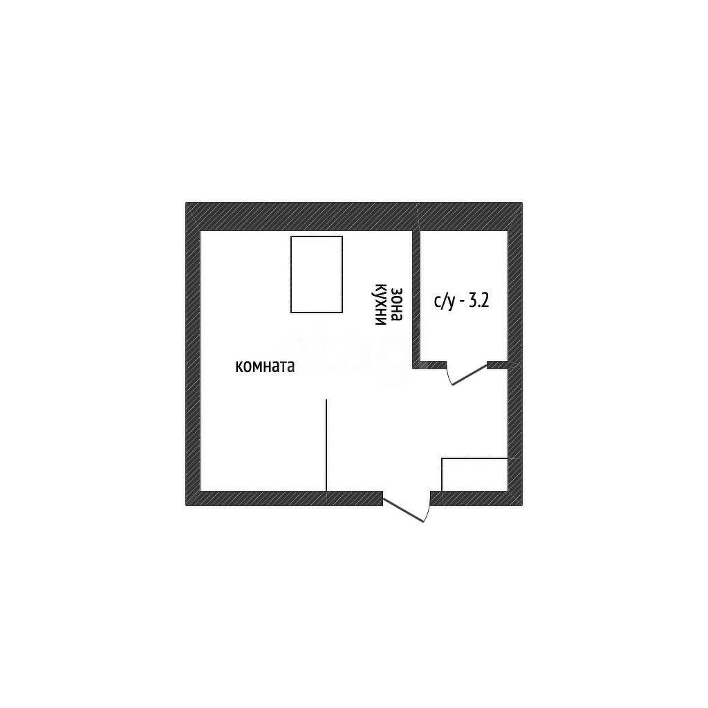 Студия, 22.5м² (улица Бигдая, 17) - миниатюра 20
