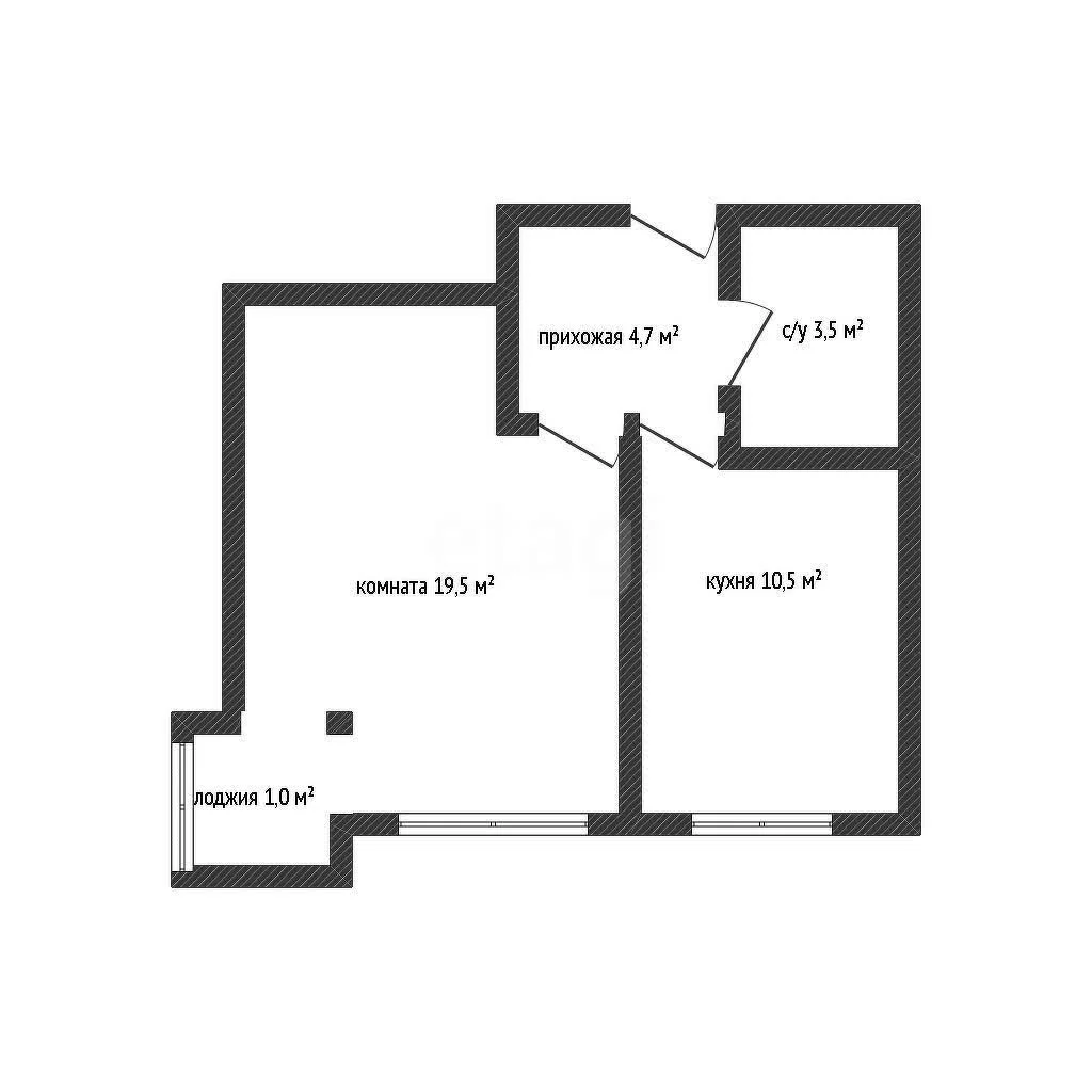 1-к квартира, 39.2м² (Античная улица, 6/6) - миниатюра 25