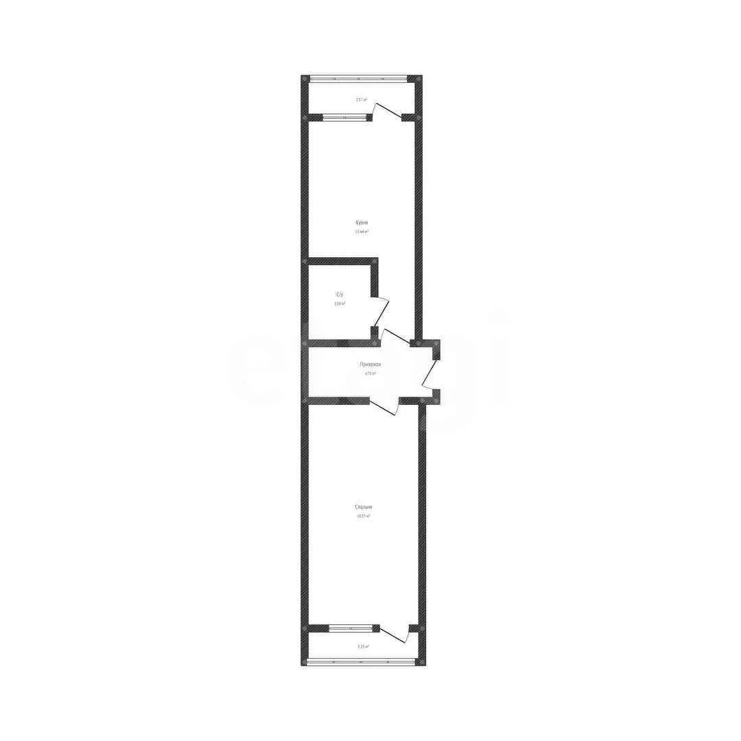 1-к квартира, 41.7м² (Тепличная улица, 104) - миниатюра 18