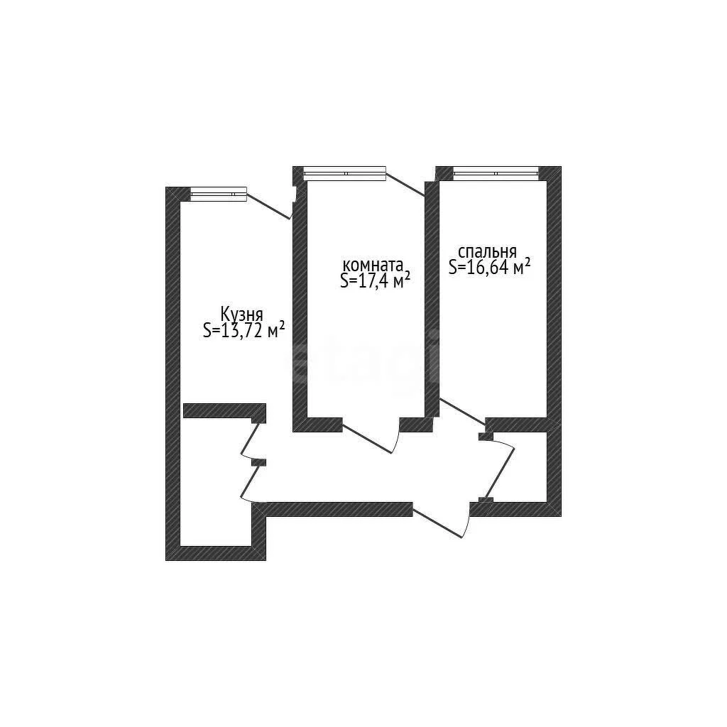 2-к квартира, 61.9м² (Душистая улица, 54) - миниатюра 27