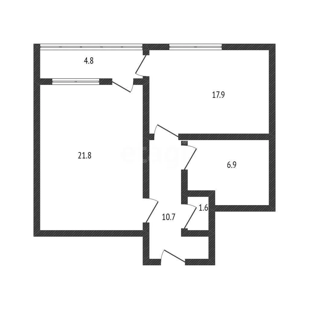 1-к квартира, 58.39м² (Черкасская улица, 65) - миниатюра 25