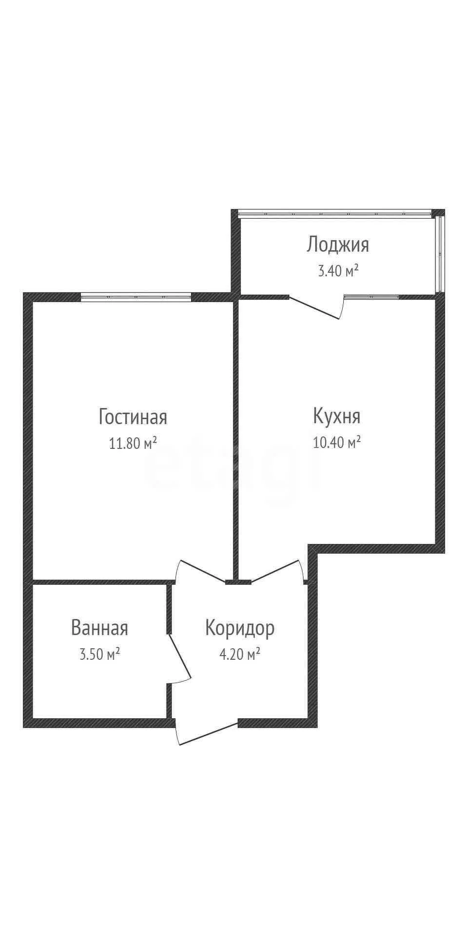 1-к квартира, 34м² (улица Героя Пешкова, 14к2) - миниатюра 8