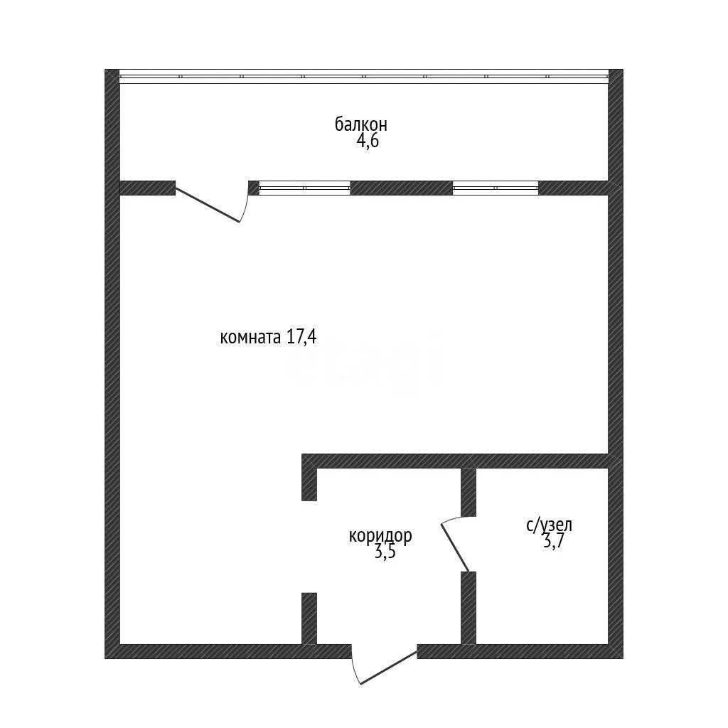 Студия, 24.6м² (улица Ивана Беличенко, 85) - миниатюра 16