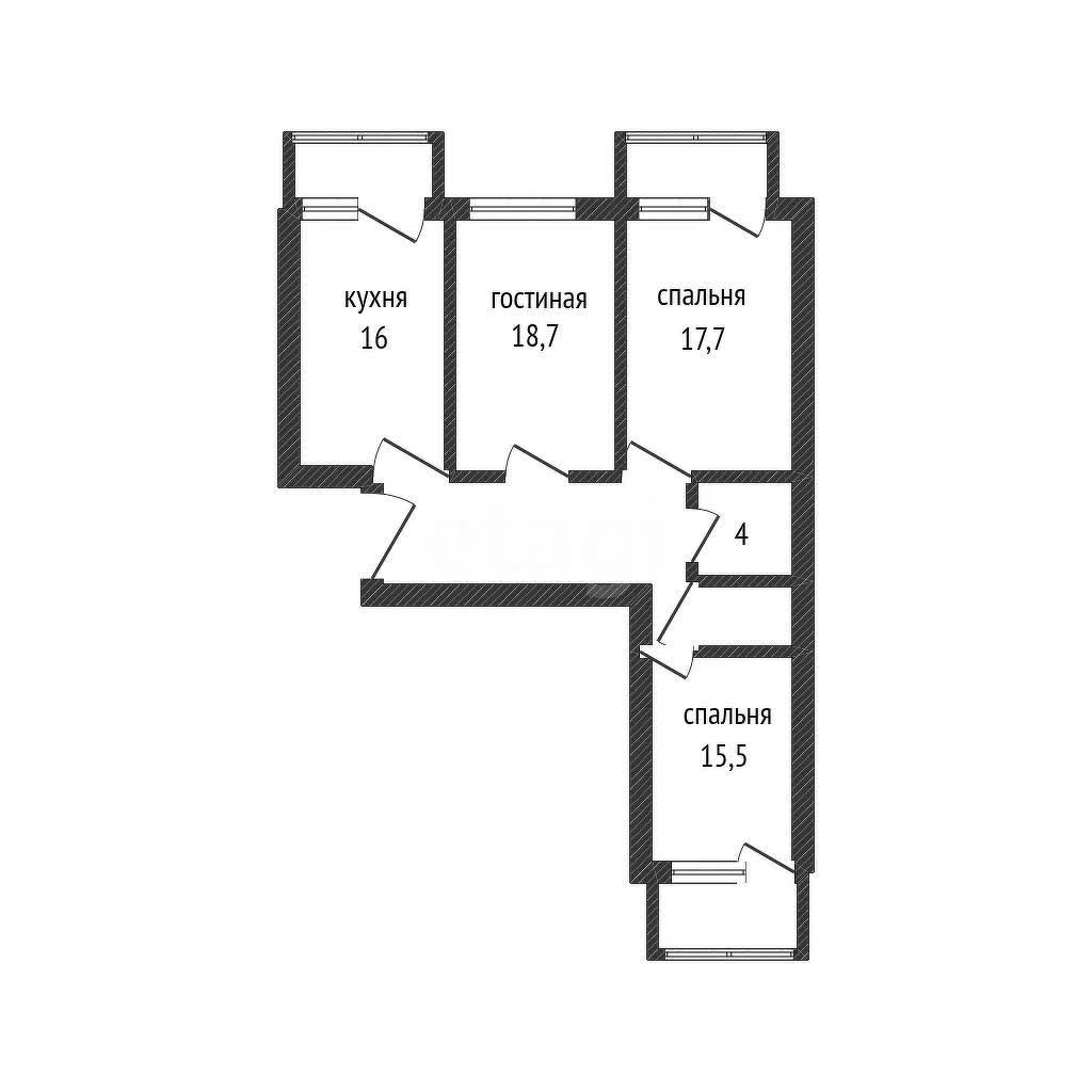 3-к квартира, 87.9м² (улица Достоевского, 84/1) - миниатюра 24