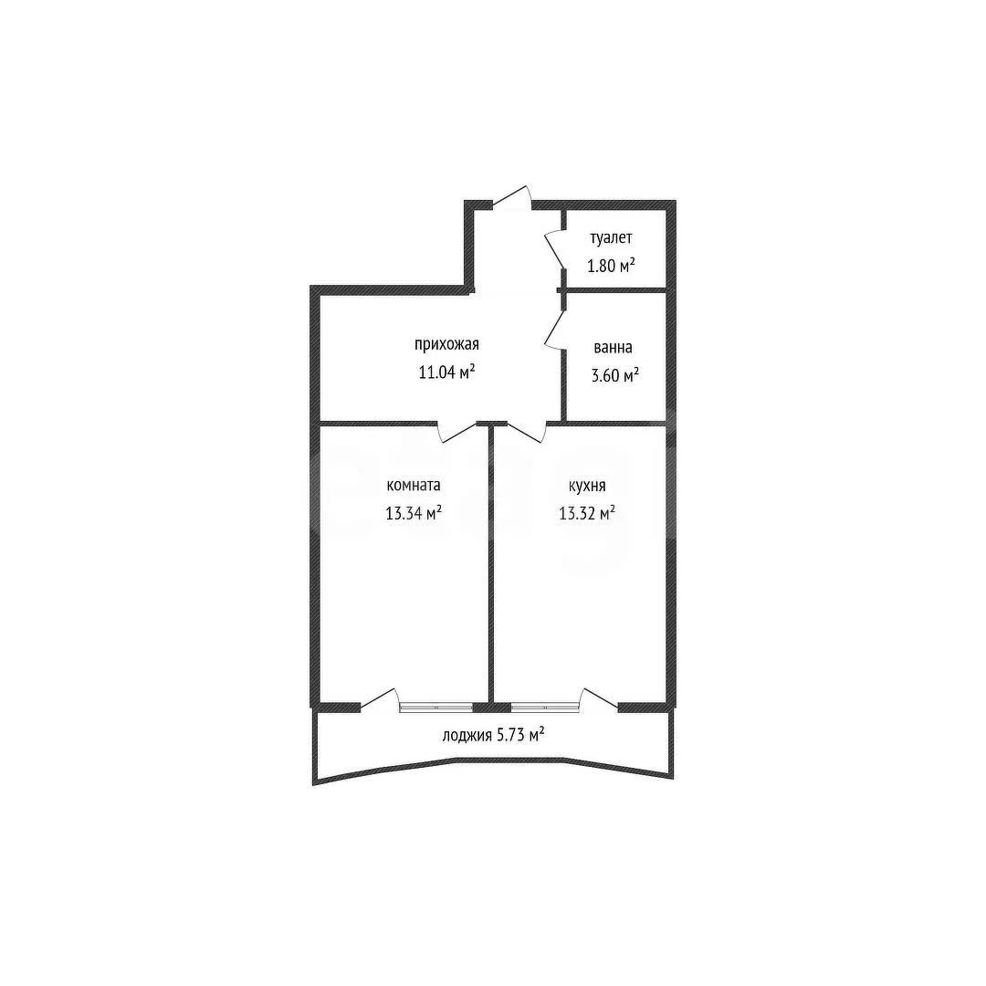 1-к квартира, 43.2м² (улица Вишняковой, 1/23к1) - миниатюра 12
