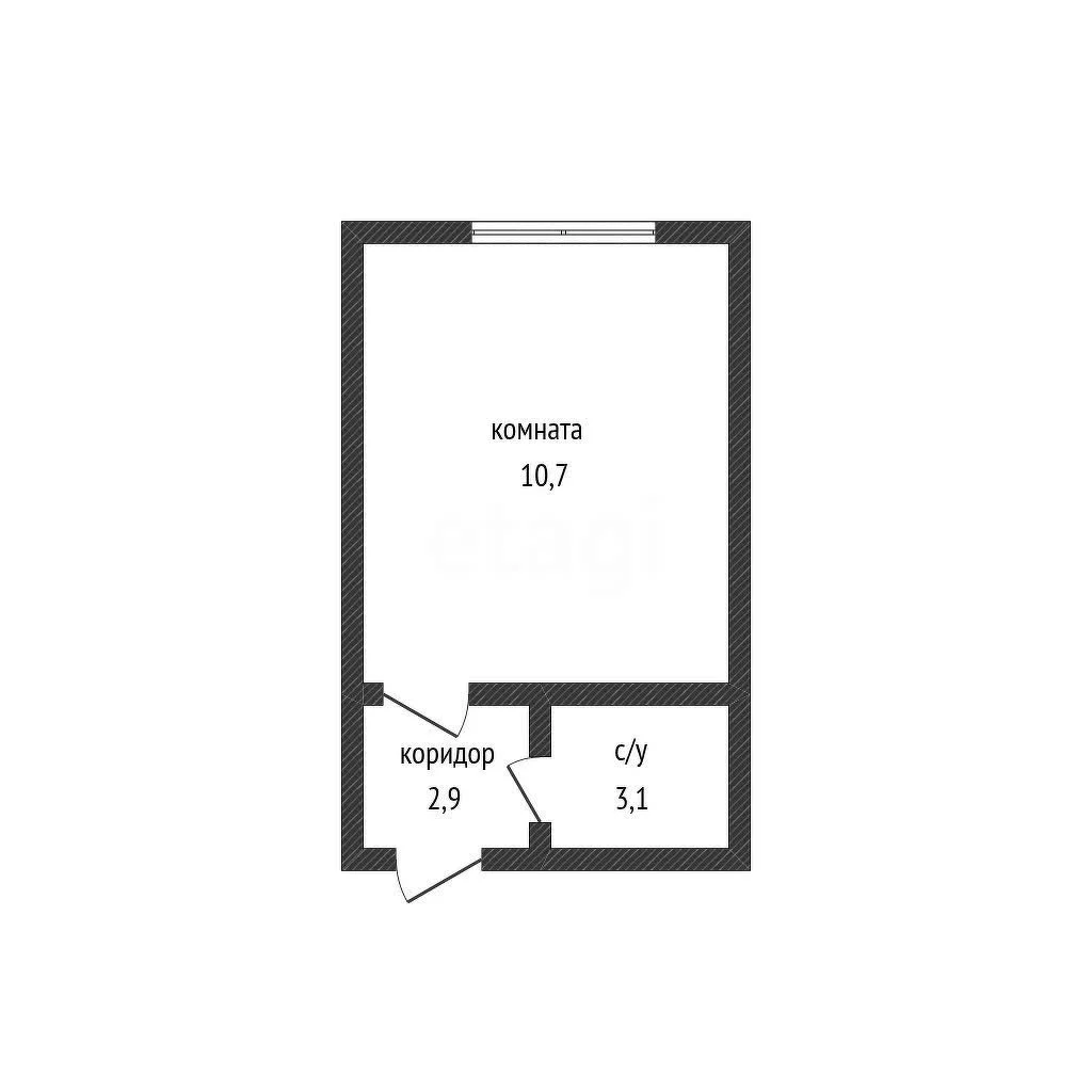 Студия, 16.7м² (Парижская улица, 5/3) - миниатюра 9