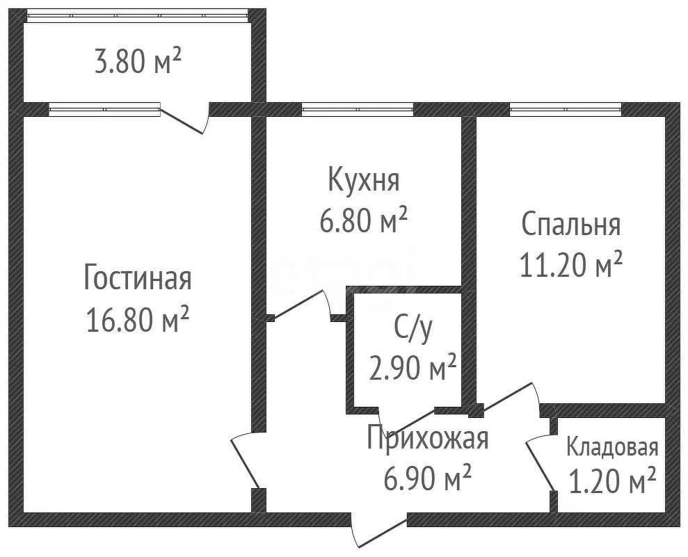 2-к квартира, 44.9м² (улица Воровского, 223) - миниатюра 39