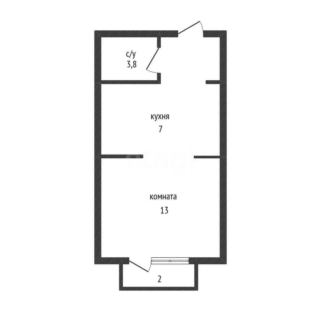 Студия, 27.1м² (Берёзовая улица, 1) - миниатюра 10