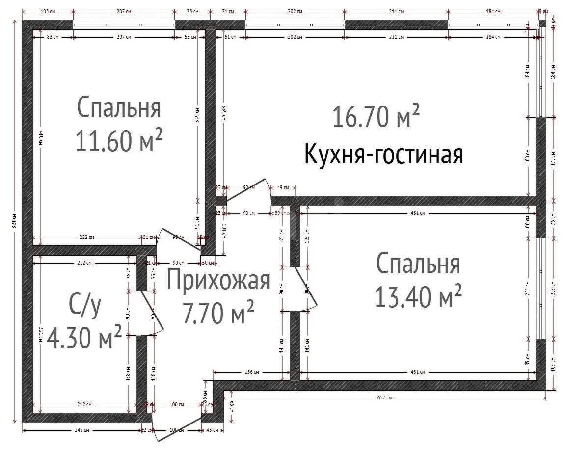 2-к квартира, 53.7м² (улица Марины Цветаевой, 2к2) - миниатюра 38