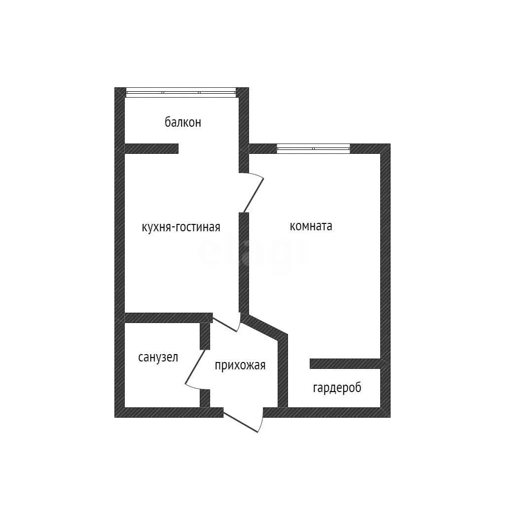 1-к квартира, 33.1м² (Бжегокайская улица, 19к2) - миниатюра 39