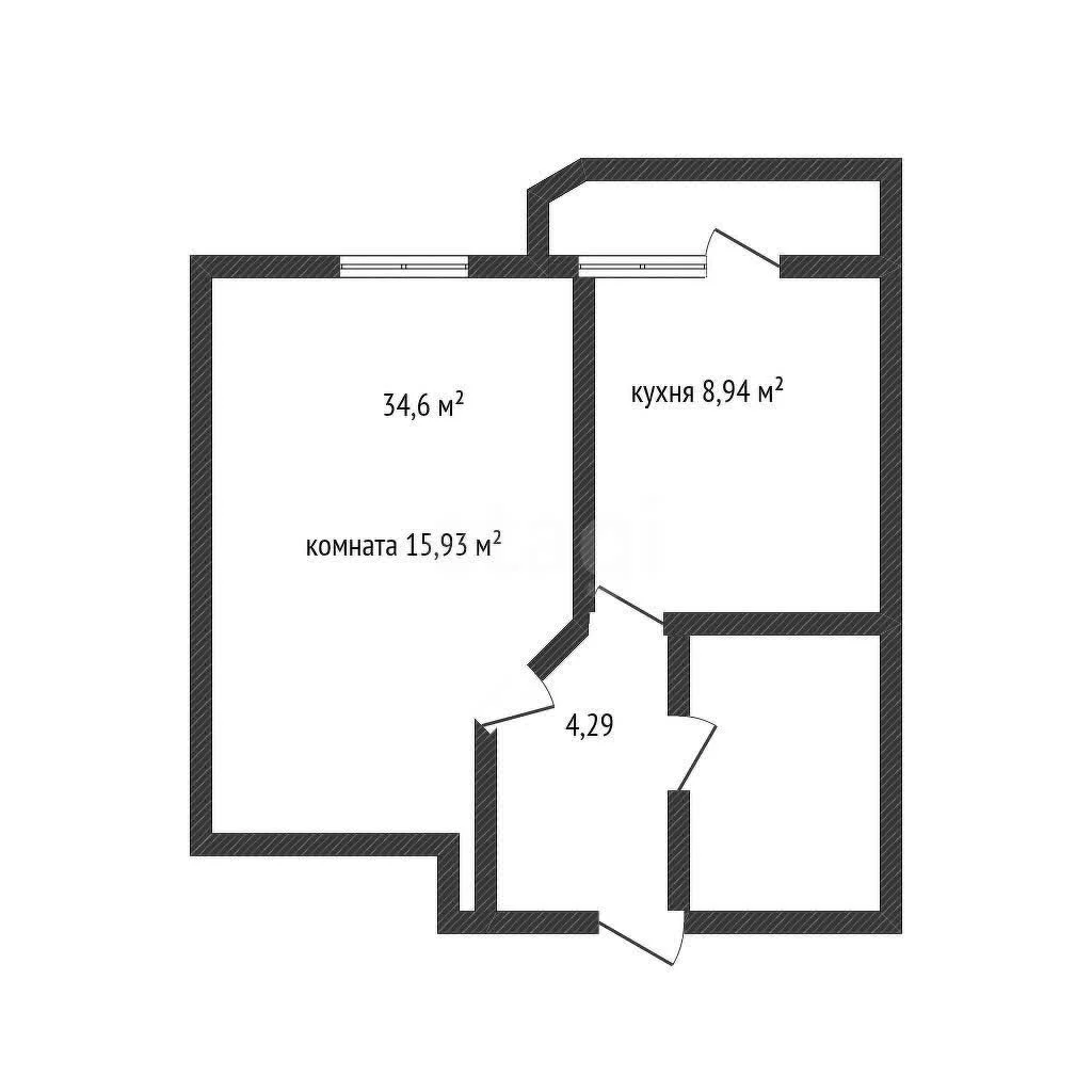 1-к квартира, 33.2м² (улица Лётчика Позднякова, 2к1) - миниатюра 7