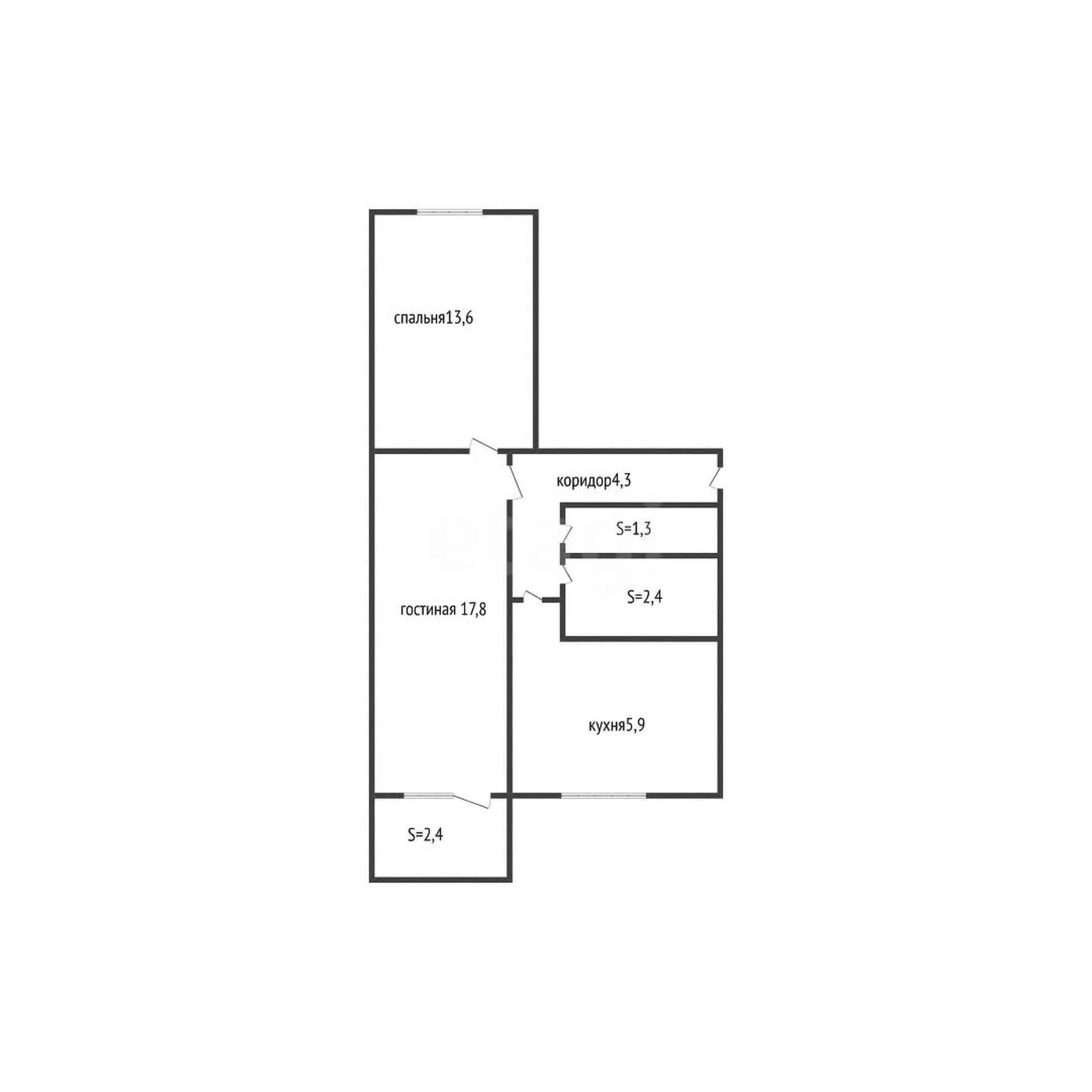 2-к квартира, 46м² (Степная улица, 3) - миниатюра 22