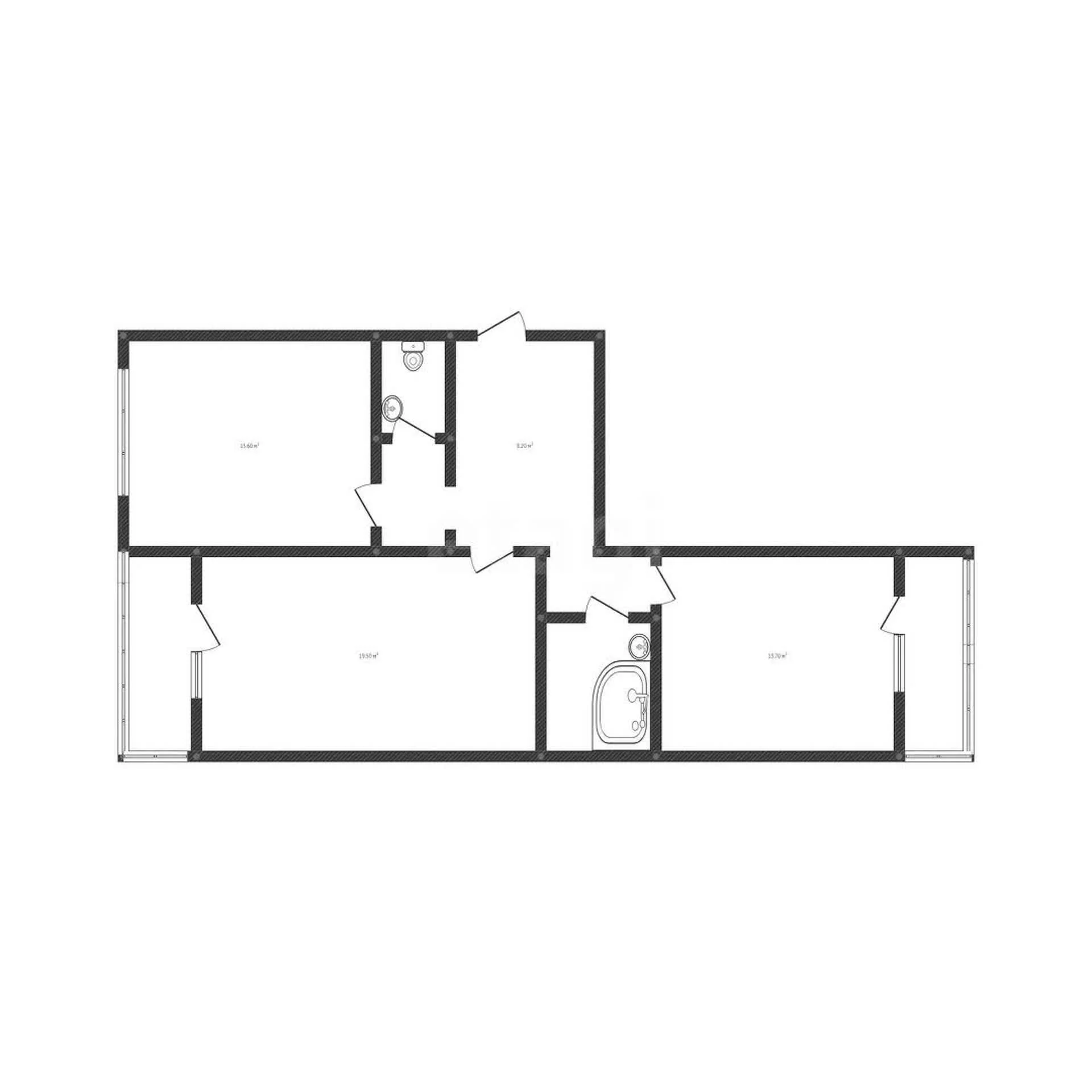 2-к квартира, 65м² (улица Академика Лукьяненко, 36) - миниатюра 39