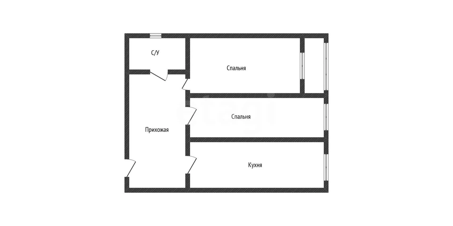 2-к квартира, 55.4м² (улица Тургеневское шоссе, 3а/6) - миниатюра 27