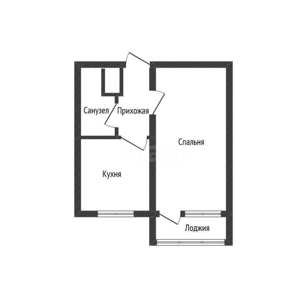 1-к квартира, 30м² (улица Селезнёва, 122) - изображение 1