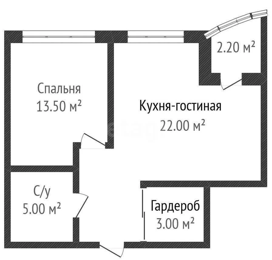 1-к квартира, 40.3м² (улица Ивана Беличенко, 87) - миниатюра 30
