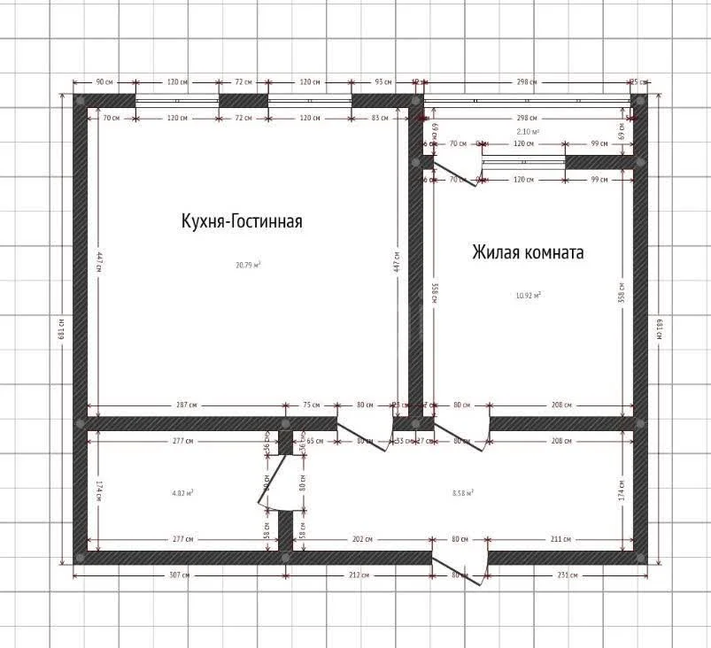 1-к квартира, 45м² (Скандинавская улица, 1к2) - миниатюра 14