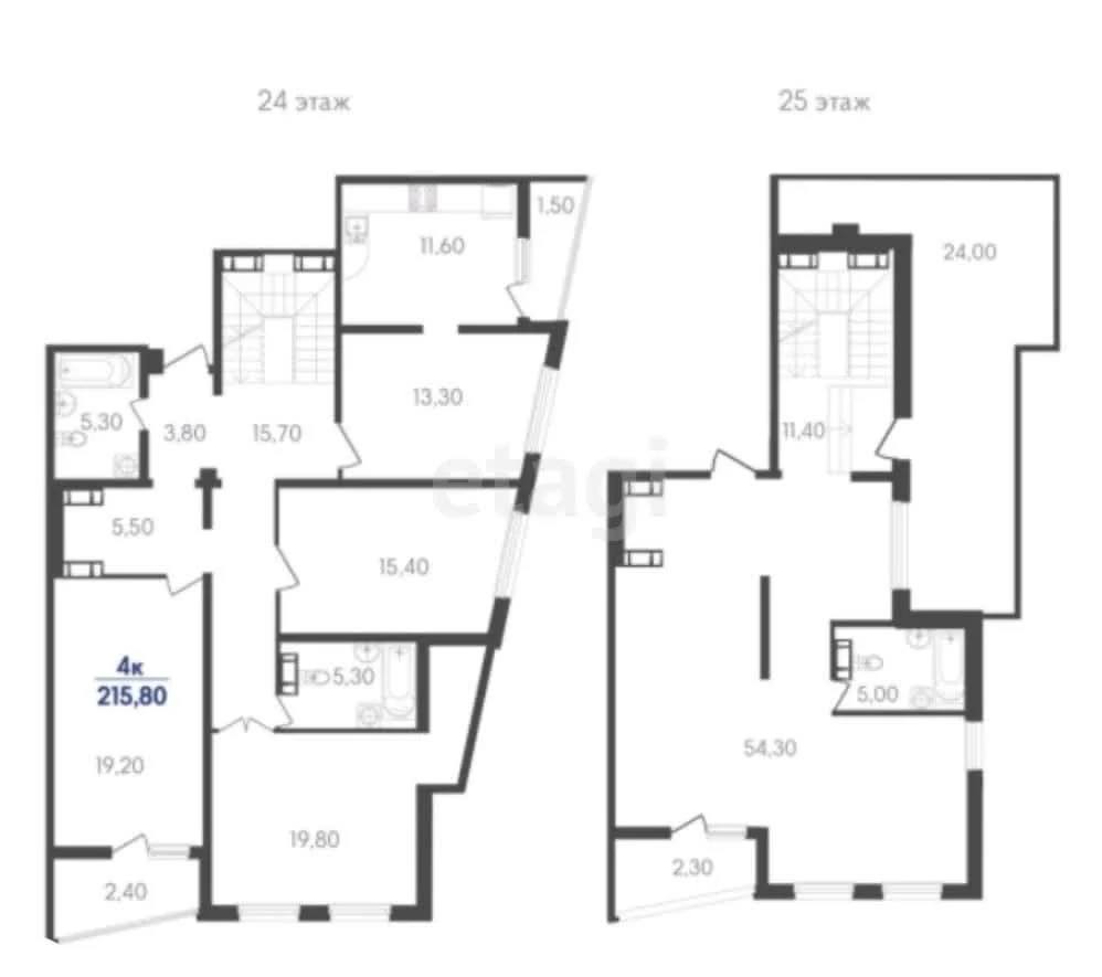 4-к+ квартира, 186.6м² (улица имени В.Н. Мачуги, 166к1) - миниатюра 40