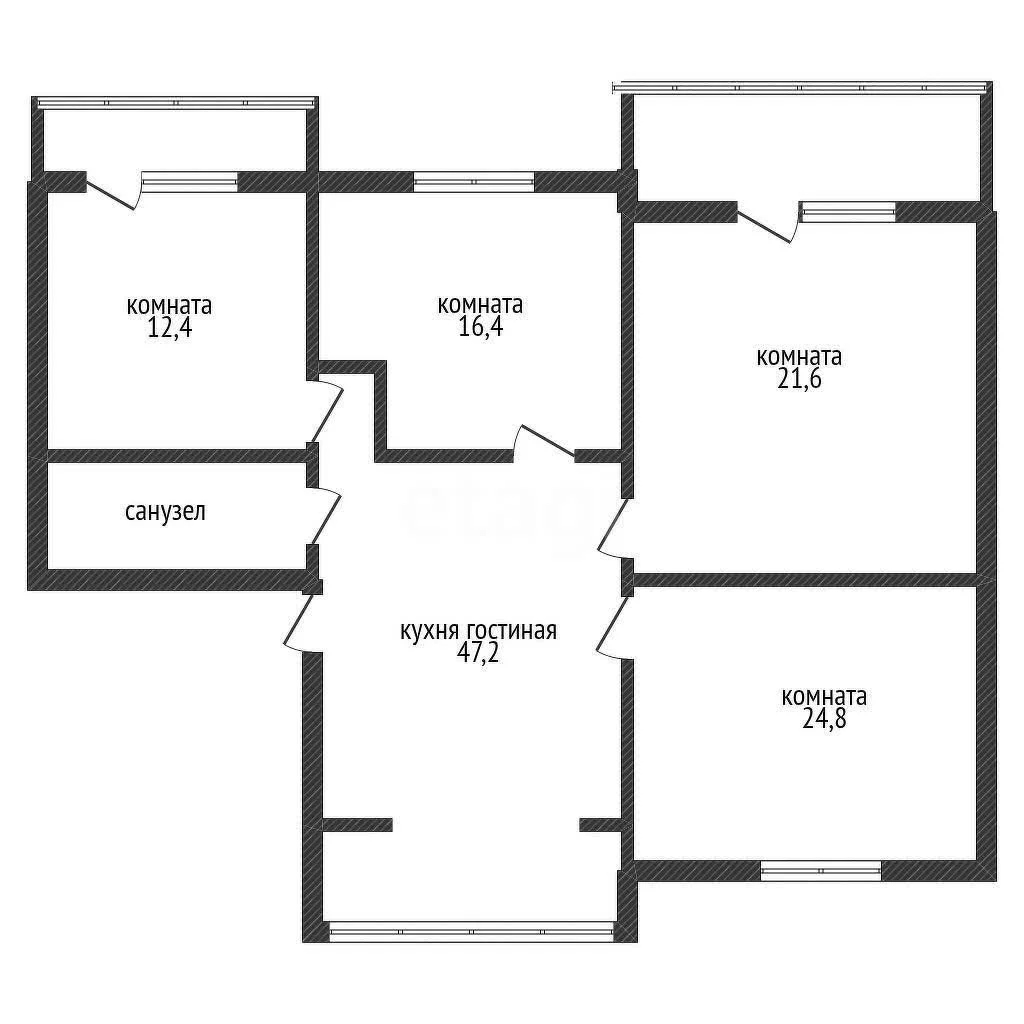 4-к+ квартира, 130м² (улица Академика Пустовойта, 6) - миниатюра 13