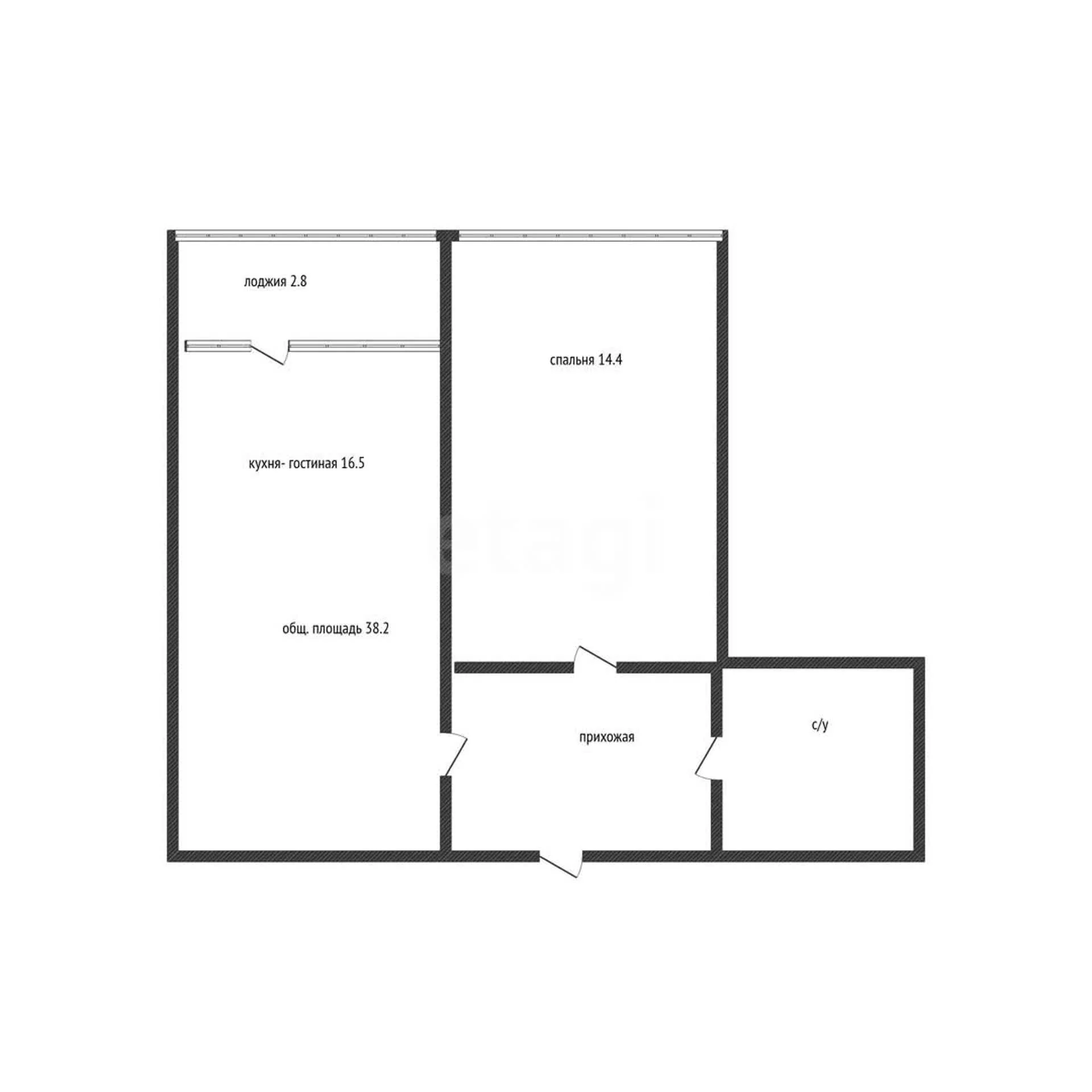 1-к квартира, 38.1м² (улица Западный Обход, 39/2) - миниатюра 16