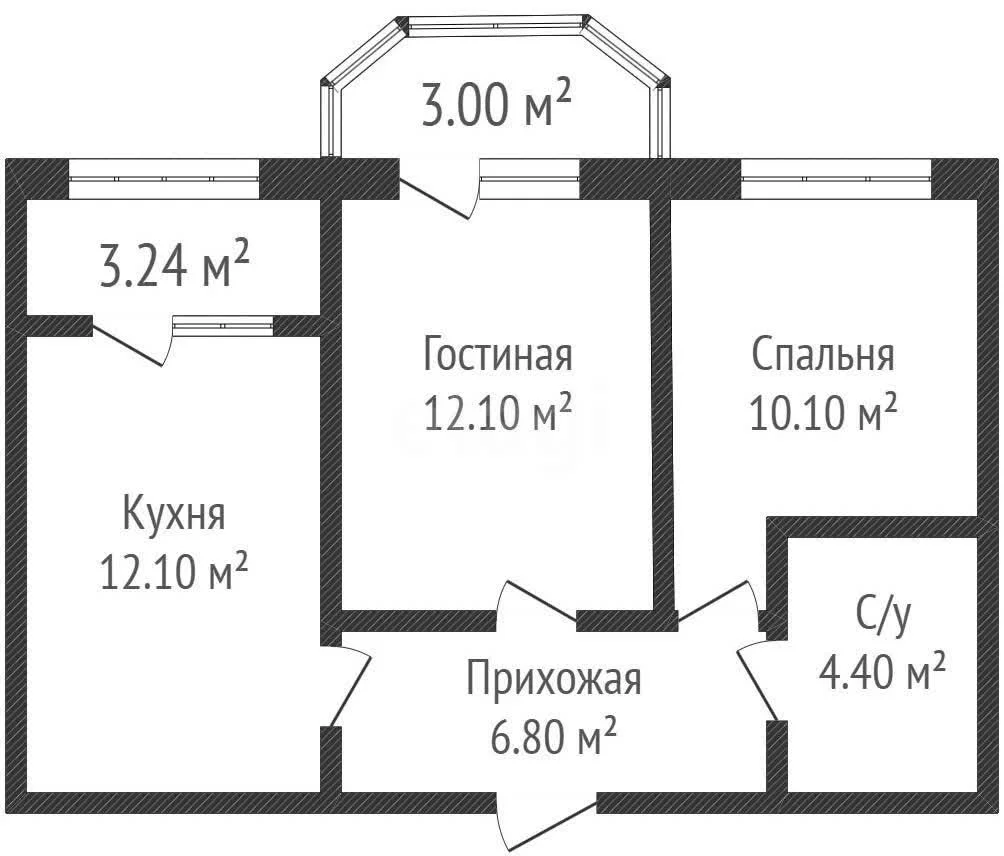 2-к квартира, 45.4м² (улица Красных Партизан, 1/4к15) - миниатюра 33