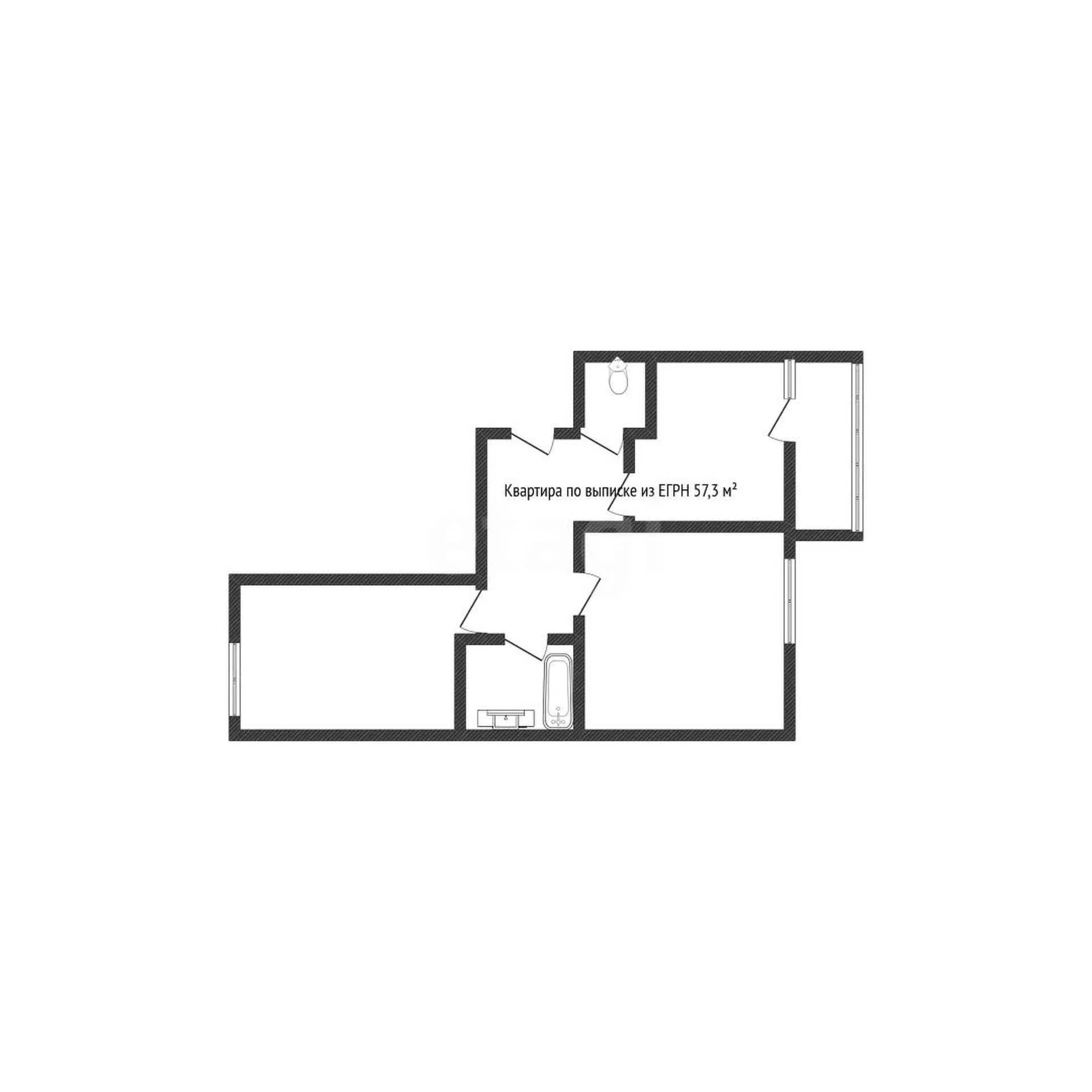 2-к квартира, 57.3м² (Византийская улица, 9) - миниатюра 35