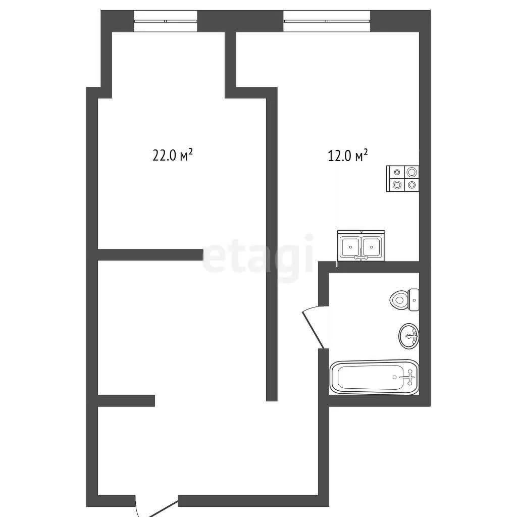 1-к квартира, 41м² (Круговая улица, 4вк4) - миниатюра 8