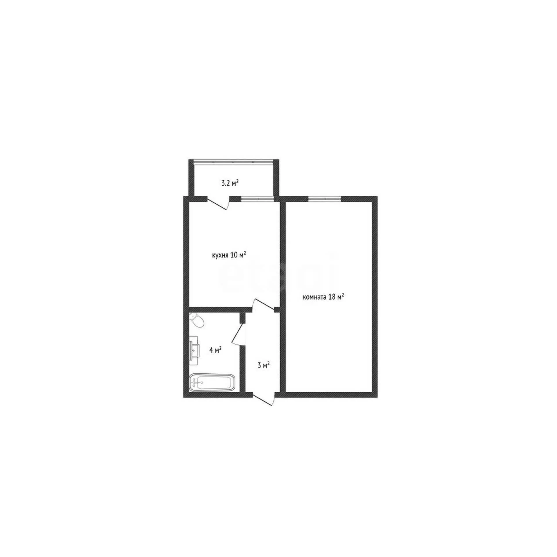 1-к квартира, 35м² (улица Заводовского, 23) - миниатюра 12