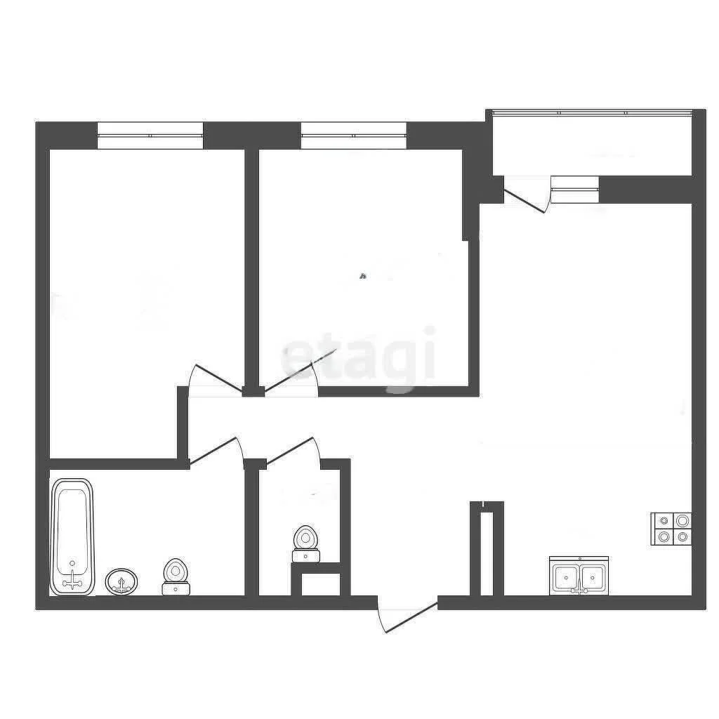 2-к квартира, 56.5м² (улица Лётчика Позднякова, 2к22) - миниатюра 8