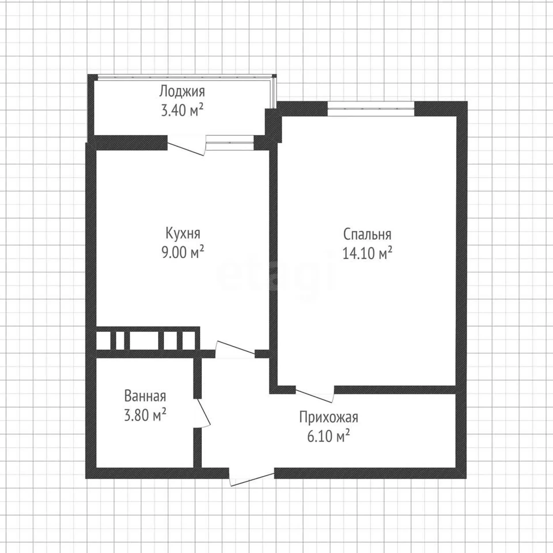 1-к квартира, 33м² (улица имени Героя Георгия Бочарникова, 4) - миниатюра 24