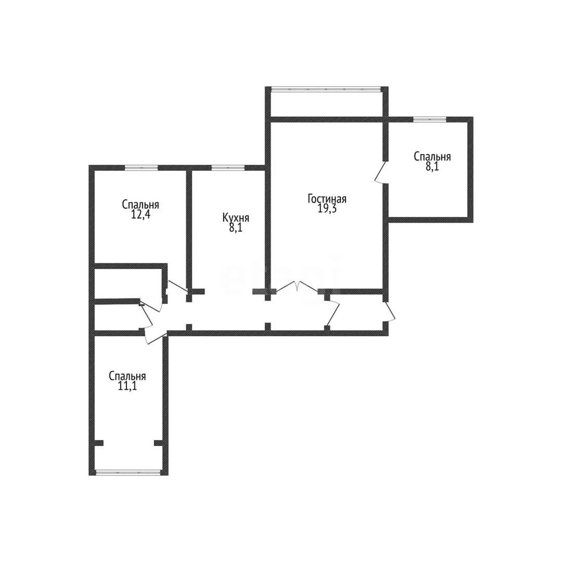 4-к+ квартира, 72.6м² (улица Трудовой Славы, 13) - миниатюра 19