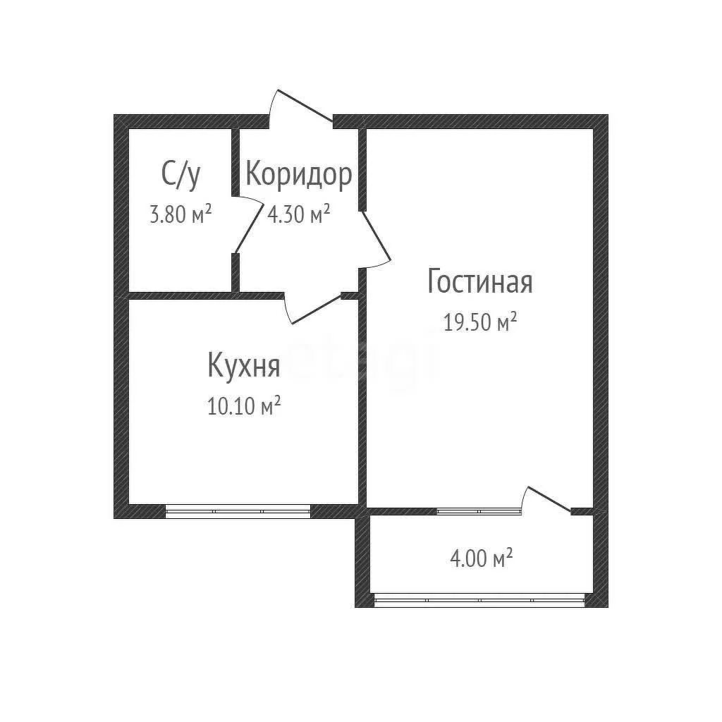 1-к квартира, 37.7м² (3-я Целиноградская улица, 4) - миниатюра 16
