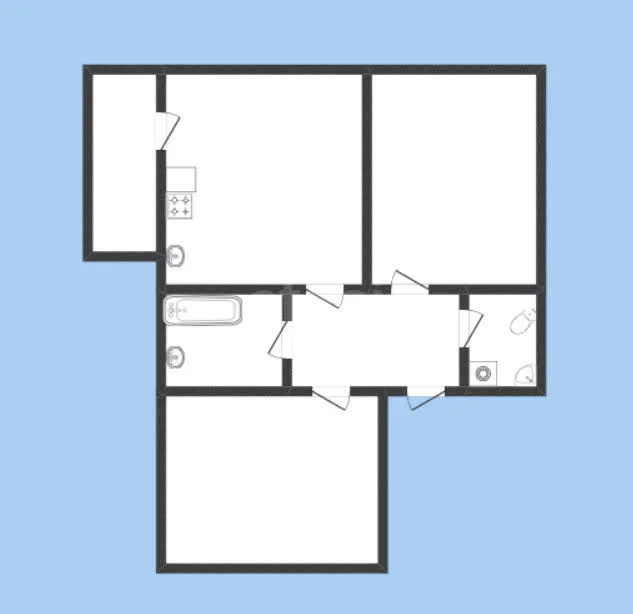 2-к квартира, 53.5м² (улица имени Б.С. Кудухова, 1к1) - миниатюра 24
