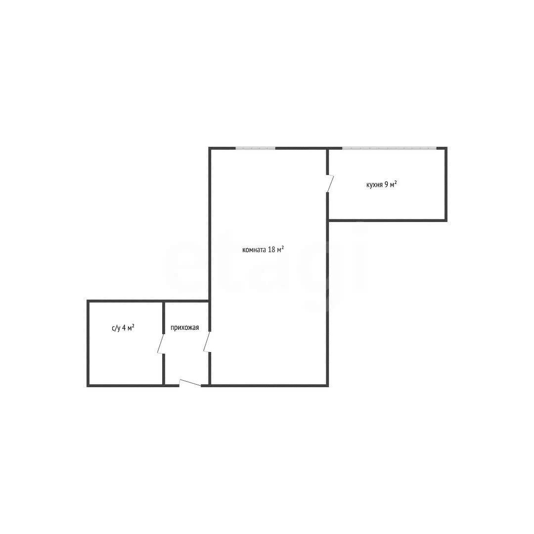1-к квартира, 33м² (улица Ковалёва, 1) - миниатюра 14